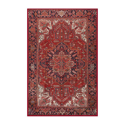 Tapis oriental rouge / bleu marine Zaara