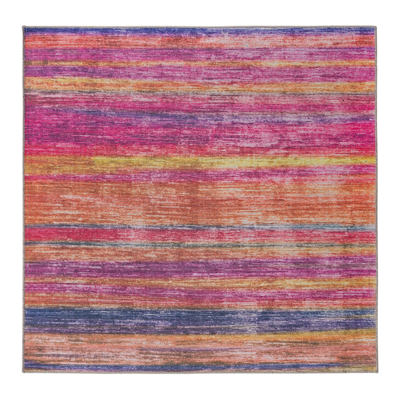 Kampton Chevron Indoor Rug, Square 5'