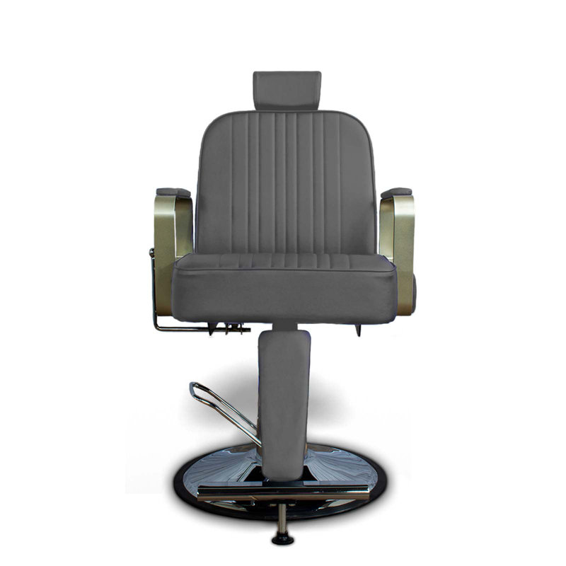Fauteuil de salon polyvalent en similicuir Hudson, Similicuir gris foncé
