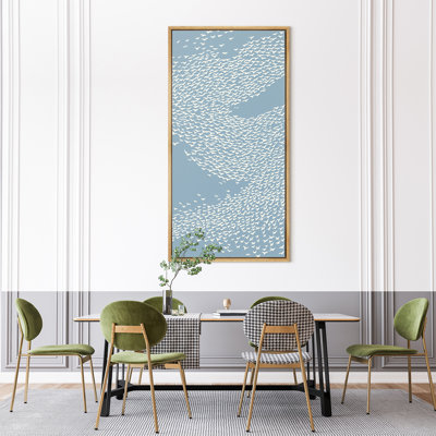 Minimalist Flying Bird Flock Sky Pattern Wall Decor Extra Large Pictures Framed Canvas Print Wall Art