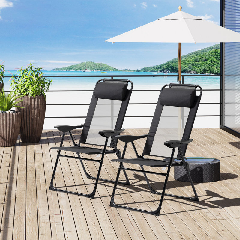 Jahvarni Folding Camping Chair, Black
