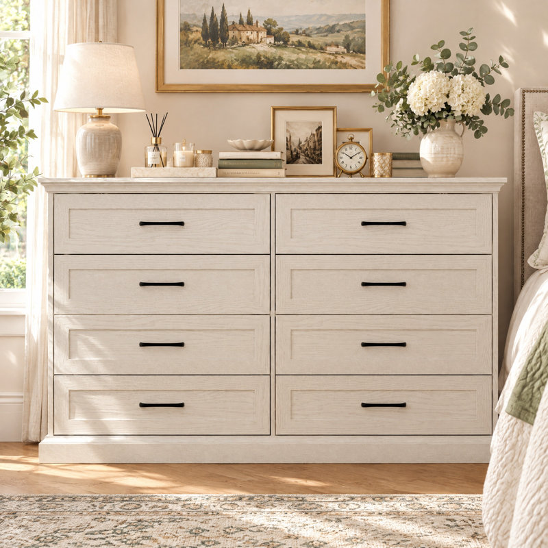 Conception de commode à huit tiroirs rustique