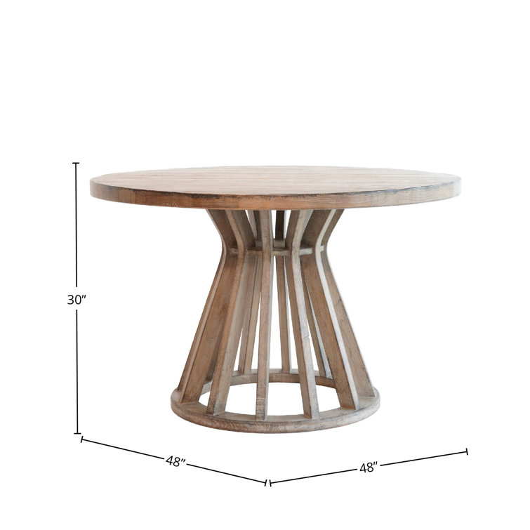 Gracie Oaks Nakenzie Round Solid Wood Dining Table | Wayfair