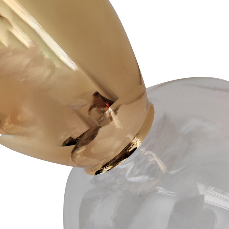 Coriddi Glass Table Vase, 23cm H  x 16cm W  x 16cm D, Gold
