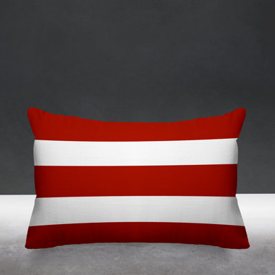 Checkered Outdoor Reversible Throw Pillow
