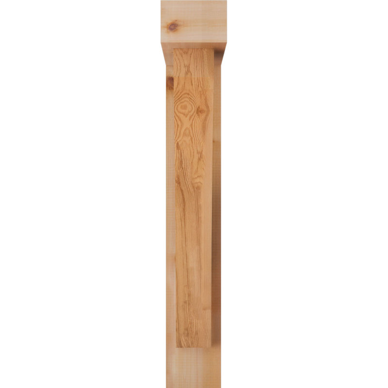 Support de bloc Thorton avec entretoise décalée, 36 x 24, Cèdre rouge occidental de l 5 1/2 po (lisse)