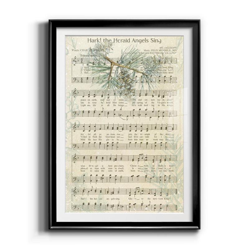 Angels Sing par J Paul - reproduction d'art sur papier encadrée, Papier encadré noir, H 22,5 po x l 30,5 po x P 1,5 po