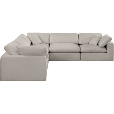 Hudhaifa Upholstered L-Shaped Sectional Reversible