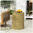 MGO Cylindrical Side Table, Wood-Like Texture, Antique Brown Color