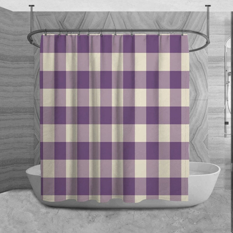 Rideau de douche Ottkar Gingham, H 84 po x l 70 po