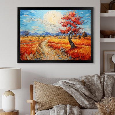 Vangogh Autumn Path III, encadré sur toile par Vincent Van Gogh, peinture