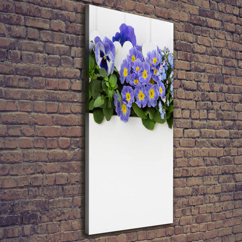 Violet Flowers - Wrapped Canvas Print