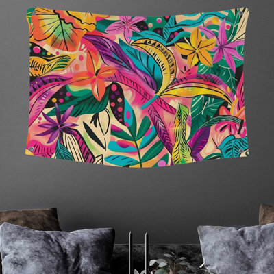 Tropical Leaves Wall Tapestry -  Nature Wall Decor