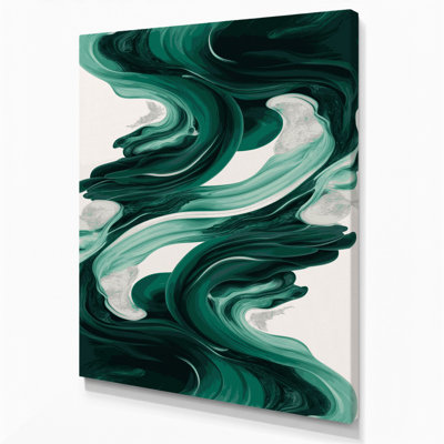 «Abstract Landscape 44», art mural sur toile verte