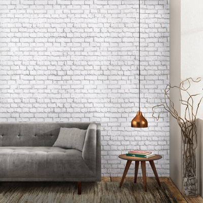 Margret Brick Peel and Stick Wallpaper Roll