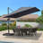 10' Square Large Cantilever Umbrella with Base and 60-degree Rotation-67120623
