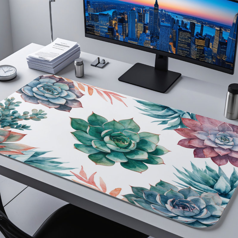 Polyester Desk Pad, 31.5x15.5