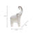 Decorative Ceramic Elephant Figurine with Glam Style for Home Decor - Modern Animal Sculpture Object for Office, or Decorations for Living Room - Silver-1134837617-1134837616