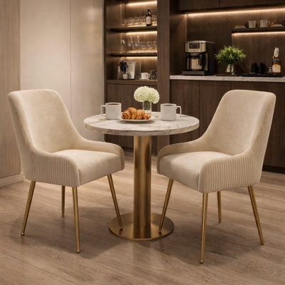 Tufted Velvet Upholstered Upholstered Back Side Chair