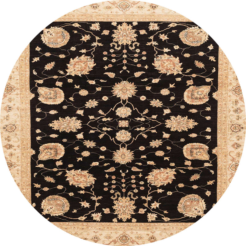Abstract Indoor Rug, Round 7'