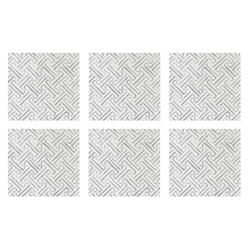 Papersoft Spunlace Abstract Square Napkin, Light Gray, 16" W x 16" L