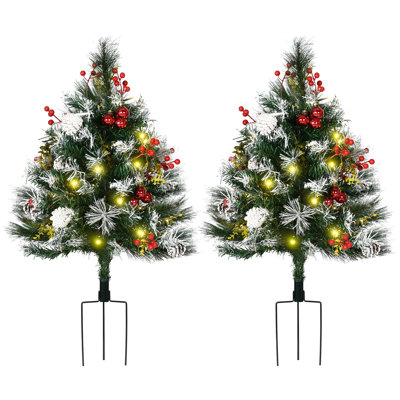 Easy Set-Up 2' Lighted Pine Christmas Tree