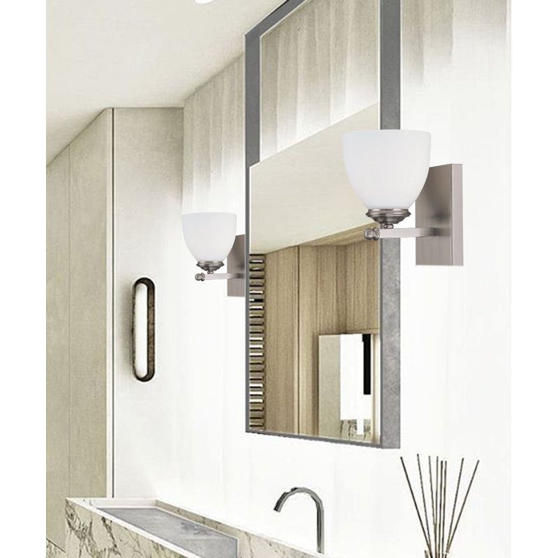 Farrell Armed Sconce, Matte Nickel