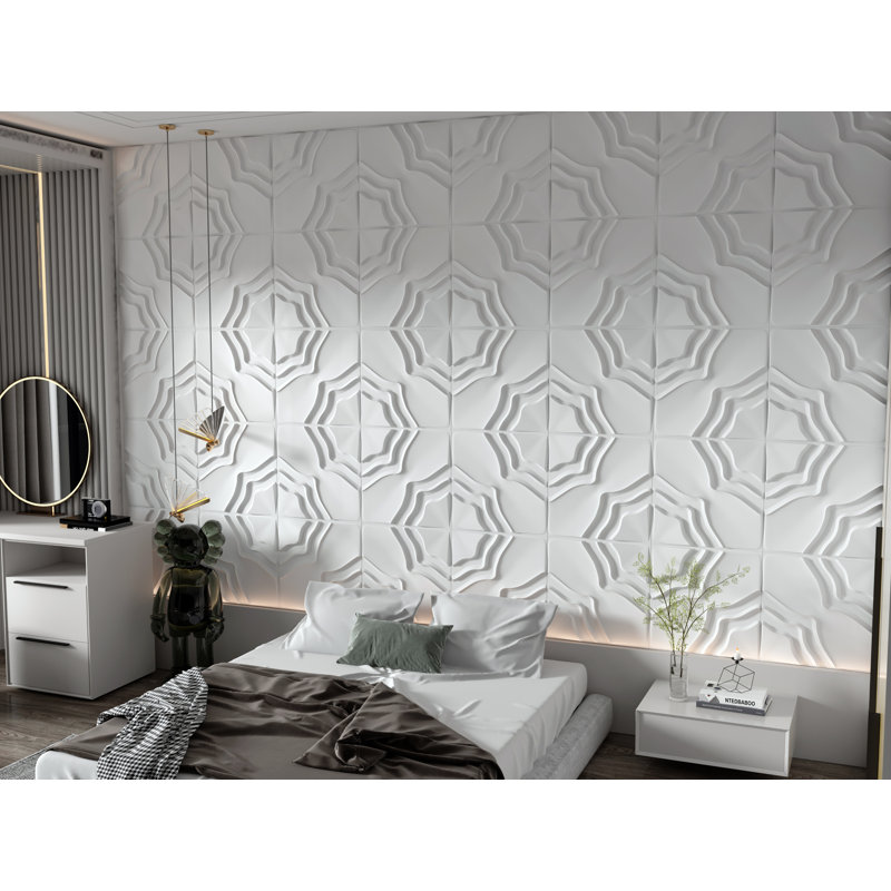 Panneau mural 3D blanc 19,7 po x 19,7 po Falkirk Ross (paquet de 10)