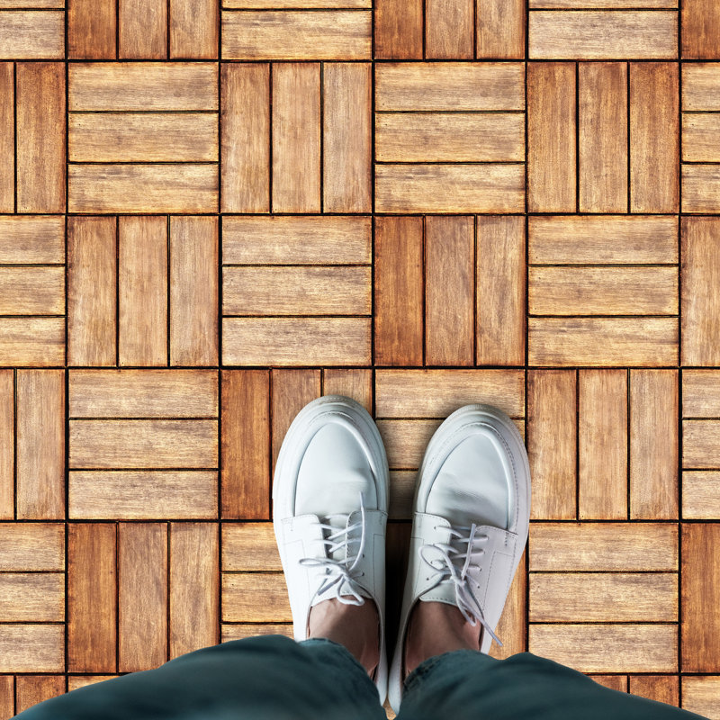 Rebecca 120 x 60 cm PVC Patterned Floor Tile in Brown