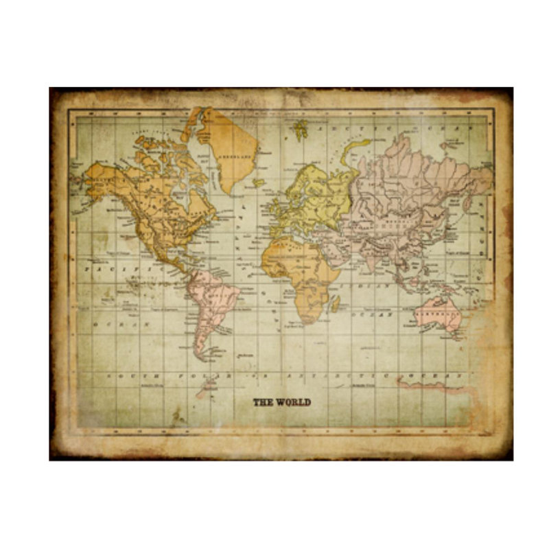 The World Map II Print by Sofia Fox, Outdoor, 24" H x 30" W x 1.5" D