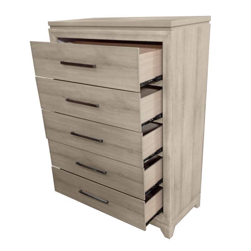Commode 5 tiroirs Weathered Greige