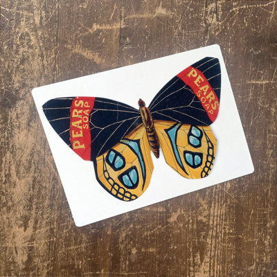 Pears Soap Butterfly Advertising Metal Wall Décor