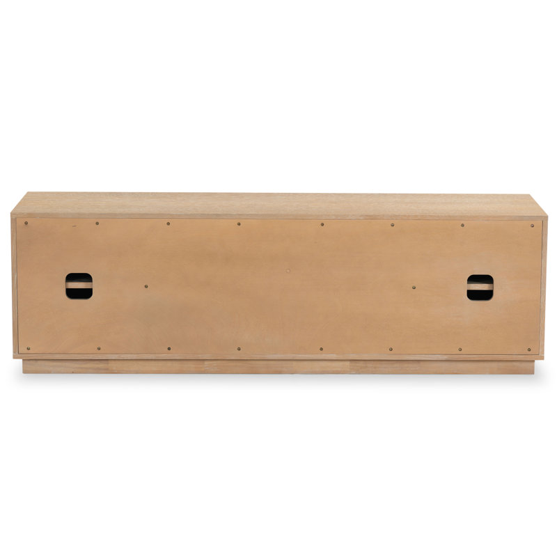 Patty 4 Door Wood Media Stand, Natural