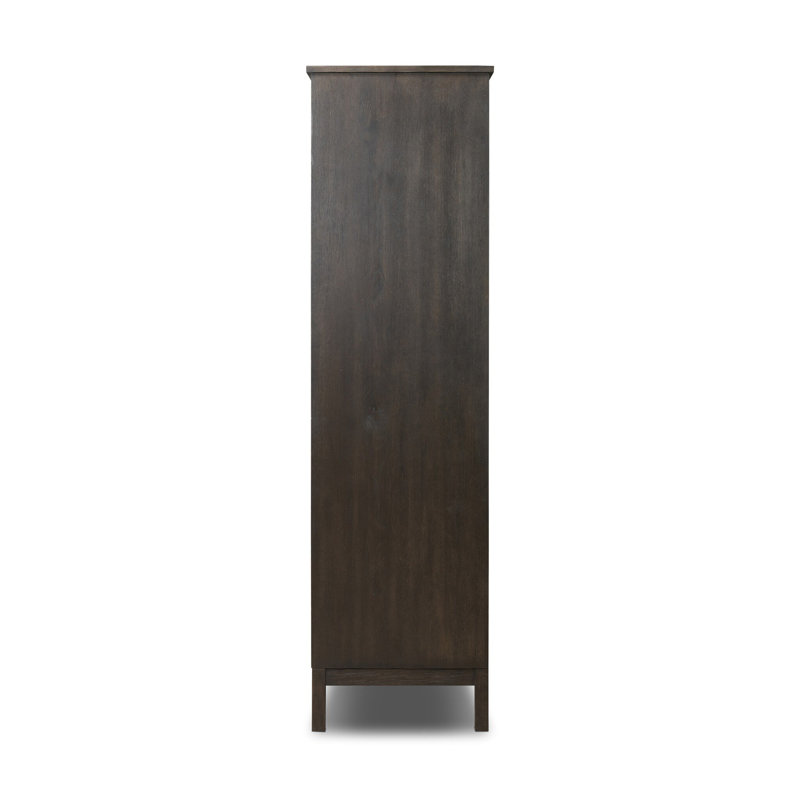 Alessio Cabinet-Aged Natural Oak, Smoked Black Veneer