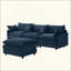 Canapé modulaire modulaire en L de 105 po avec canapé 3 places en chenille souple et repose-pieds assorti pour salon-1725702407