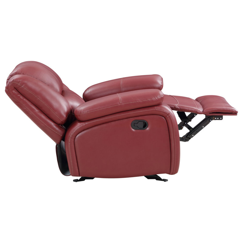 Fauteuil inclinable et oscillant rouge Elodie, Rouge