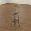 Menara Swivel Mango Solid Wood Adjustable Height Bar Stool with Steel Frame