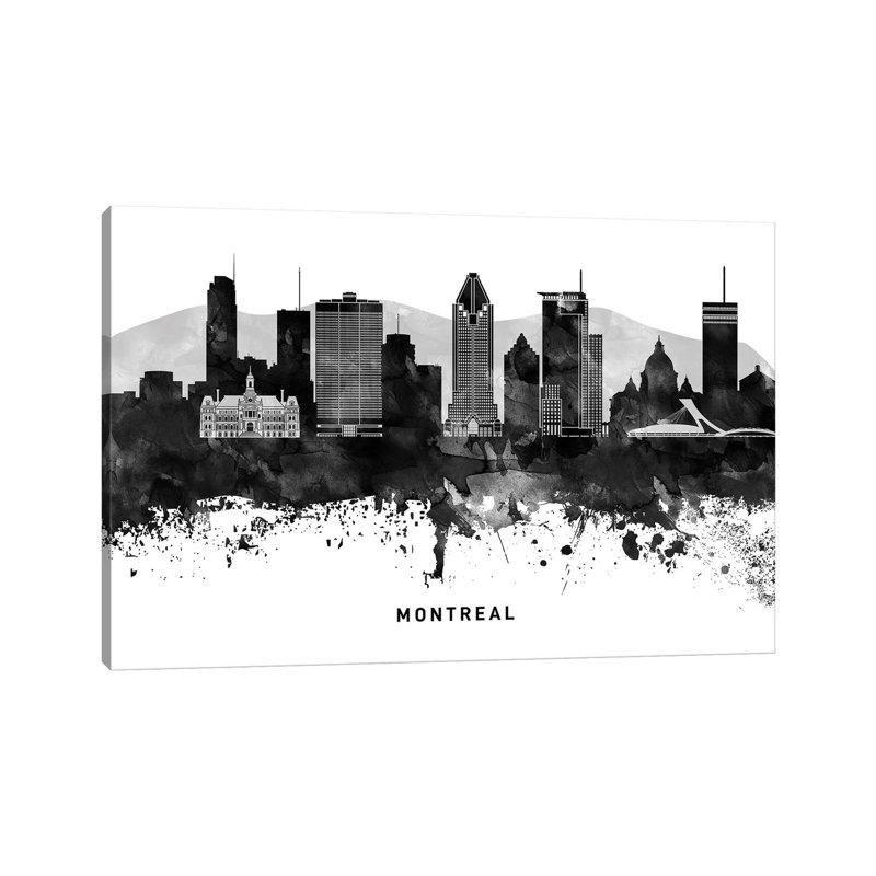 Montreal Skyline 1 Piece Wrapped Canvas Wall Art, 30.48cm H x 45.72cm W x 1.91cm D