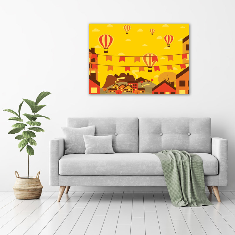 Balloons Over The City - Wrapped Canvas Print