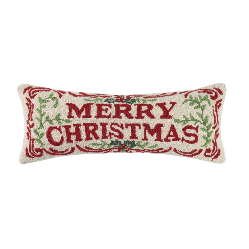 Coussin lombaire en laine de noël au pôle north Brosnan