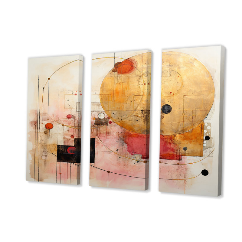 Toile abstraite, aquarelle dorée, décor sérénité - Escape to Serenity, H 28 po x l 36 po x P 1 po