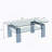 Tempered Glass Coffee Table, Modern Glass Coffee Table for Living Room, 2-Tier Storage Center Coffee Table with Legs-368342945
