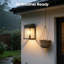Ensemble de 2 appliques solaires solaires avec capteur de mouvement, appliques murales d'extérieur Dusk To Dawn, lumières extérieures étanches IP65 à DEL pour porte d'entrée, garage, entrée, aucun câblage requis