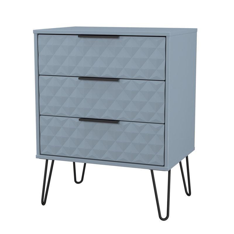 Talita 58cm W 3 - Drawer Chest of Drawers, Blue