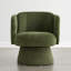 Fauteuil d'appoint pivotant à 360 ° de style Mid-Century avec dossier ergonomique-1656390038