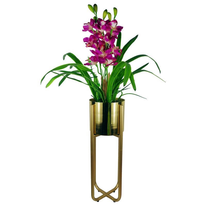 Danica Weather Resistant Plant Stand, Gold