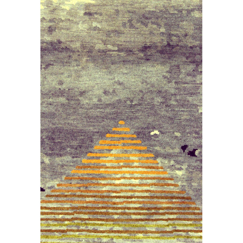 Wool And Silk Nepal One-of-a-Kind Rectangle 9' X 12' Area Rug