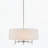 5-Light White Drum Shade Chandelier