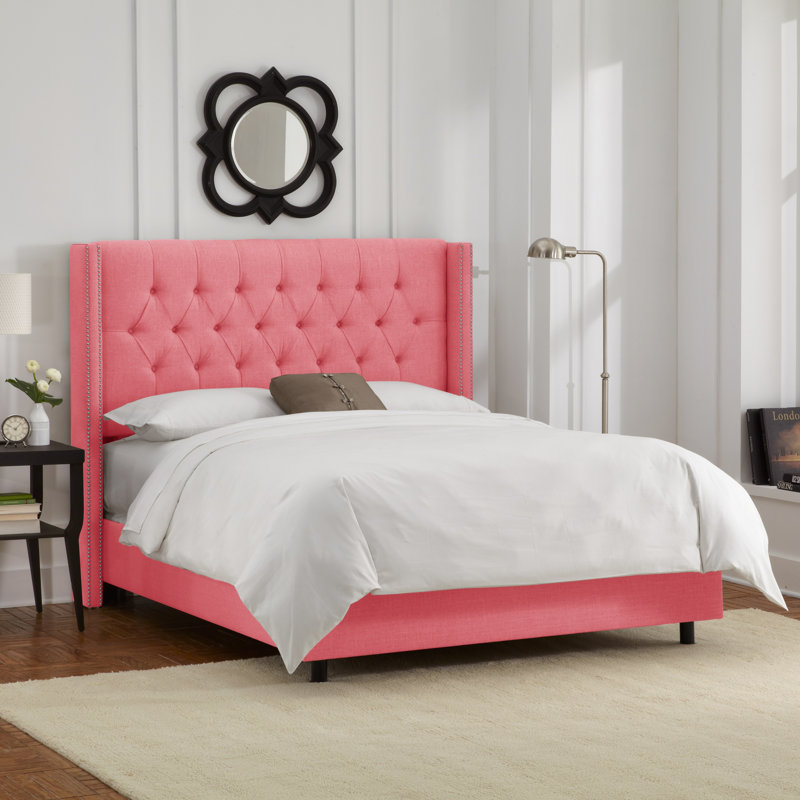 Lit tapissier standard Breckin, Très grand californien, Classic Steel Grey Performance Velvet