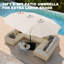 Parasol de patio double face avec base de parasol et 2 sacs de sable